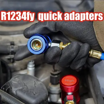 Авто Автоматично AC High/Low Side R1234yf Быстроразъемные Конектори Комплект Адаптери за преобразуване на сигнал от датчик на колектора на климатика