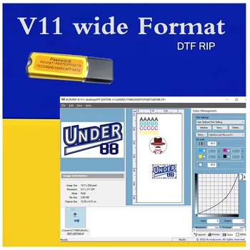 10.5.2 11 Софтуер DTF UV RIP Print Roll USB Dongle Поддържа принтер L1800 L805 R1390 P600 2400 7890 С Поръчкови мастило бял цвят 10.3