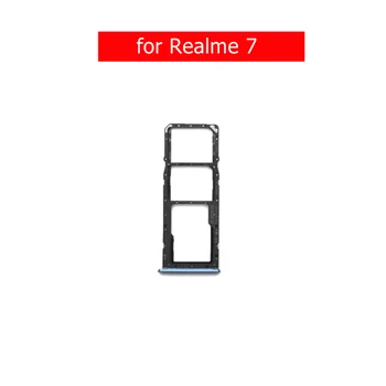 за Realme 7 притежател на тавата за карти с памет слот за SIM-карти Micro SD притежателя адаптер резервни части за ремонт на