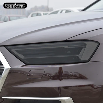 2 броя За Audi A8 S8 D4 4H D5 4N 2014-On Автомобили на Прожекторите С Оттенък на Черна Защитно Фолио, Прозрачен Стикер от TPU, Аксесоари