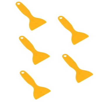 5X Винил Фолио, Амбалажна Жълта Пластмасова Фолио за Пречистване на Стъргало За Отстраняване на въздушни Мехурчета Етикети Инструменти За Монтаж