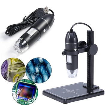1600X 8 led дигитален микроскоп, професионални увеличително стъкло за запояване, електронен микроскоп Type-C USB, led камера-лупа