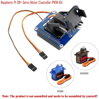 Комплект за Управление на Серводвигателем Raspberry Pi 4B PWM, 2-DOF Roto-Наклонена ШАПКА за Определяне на интензивността на светлината RPi, Сензор за Движение на фотоапарата I2C, Чип PCA9685