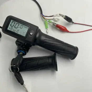 Измерване на скоростта + Индикатор за нивото на зареждане на батерията 36v48v60v + Дроссельная Клапата + Заключване/Ключ/Круиз/Вкл-Изключване на Електрически Скутер МТБ Триколка САМ Part