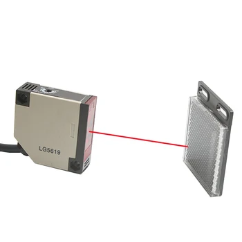Отразяващи лазерен фотоелектричния ключ сензор-детектор на разстояние 15 м NPN или реле Нормално разомкнутого изход за аларма шлагбаума