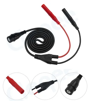 Cleqee P1206 BNC plug до 4 мм и Преки Бананови вилици Коаксиален кабел Тест тел за oscillo 120 см