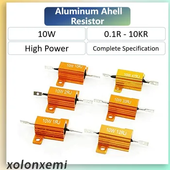 10 W Высокомощный Алуминиев резистор Ahell Gold RX24 0,1 R 0,2 R 0,33 R 0,5 R 1R 2R 3R 5R 6R 8R 10R 15R 30R 50R 100R 200R 500R 1KR 10KR