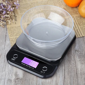 Електронни Цифрови Кухненски Кантар 10 кг, 1 г Кухненски Хранителни Везна от Неръждаема Стомана Пощенски 5 кг 0,1 г Везни за Измерване на Везни