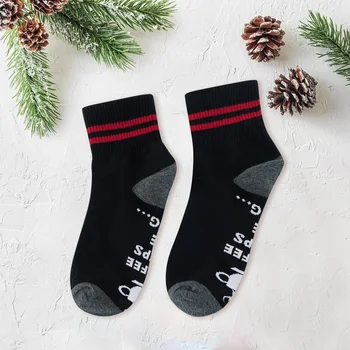 Коледни чорапи със средна дължина, с писмото принтом, ежедневни спортни чорапи за мъже и жени, ежедневни облекла