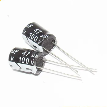 Алуминиеви електролитни кондензатори 47 icf 100 10*17 mm 100 47 справедливост, plug-in (10 бр)
