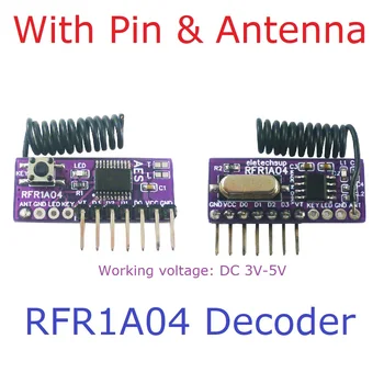 DC3.3V 5V 4CH AES Кодиране и Декодиране на дистанционно Управление 433 М ASK OOK RF Безжична Радиостанцията За Arduino Raspberry Pi Pico STM32