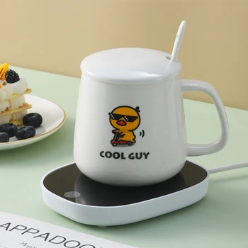 Нагревател чаши, нагревател кафе, мляко, чай, Електрически умен поставка за чаши, гравитационный сензор, 3 прехвърляне, нагревател чаши 110/220 v