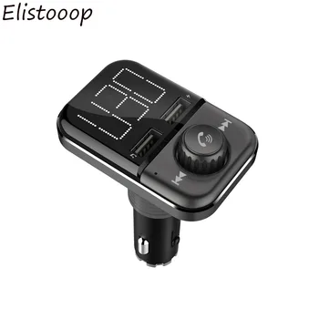 Нов Автомобилен Bluetooth Комплект-съвместим FM предавател, Радио, Адаптер, Модулатор, MP3-плейър, USB-TF карта, USB-зарядно Устройство