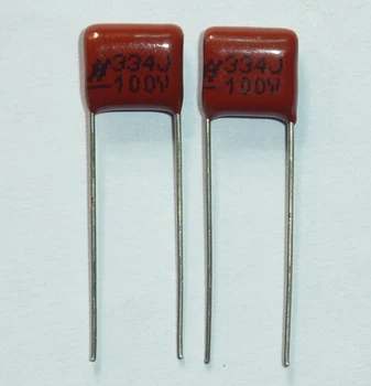 10шт/100шт CBB кондензатор 334 100V 334J 0,33 icf 330nF P7.5 Металлизированный филмът кондензатор от полипропилен