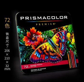 1 комплект Prismacolor 48 72 150 Цвят PC941 PC997 Одноцветный Метален Маслен Пастел за Рисуване Oil Soft 4,0 мм Основната Sanford Artist Молив