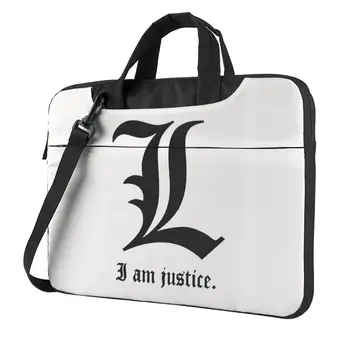 I Am Justice Death Note Чанта За лаптоп с Аниме Буква L За Macbook Air Pro Xiaomi Lenovo, Asus Kawaii Водоустойчив Калъф 13 14 15,6 Калъф
