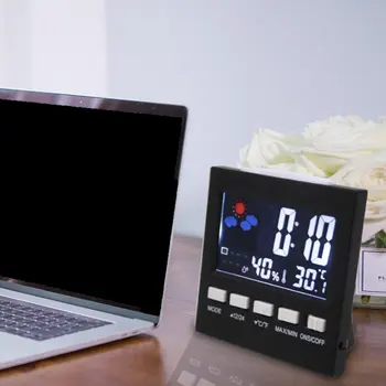 Часовници метео Цветен екран, цифров дисплей Термометър Часовник влажност Цветен будилник календар Времето електронен будилник
