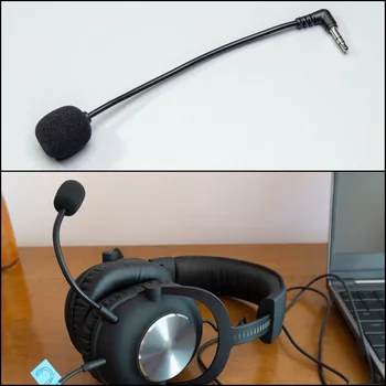 Преносим микрофон, 3,5 мм за Logitech G Pro X G433, жак за геймърски слушалки, жични микрофона, за студийната гейм слушалки