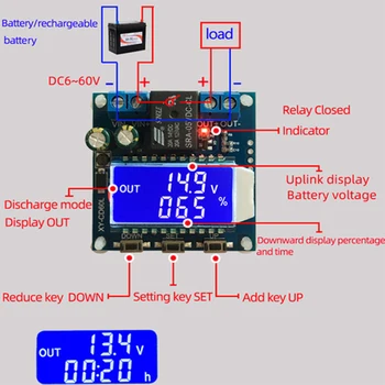 LCD Модул за управление зареждане на батерията Защита от undervoltage dc