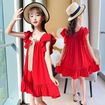 2023 г. Лятна рокля за малки момичета в корейски стил, памучно семе и лененото принцеса рокля за новородени момичета, детски празнични рокли
