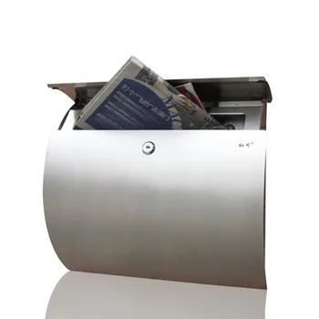 Пощенска кутия от неръждаема стомана, външни пощенски кутии вили, окачен на стената, водоустойчив, замък, пощенска кутия, с надпис boite aux, пощенски марки
