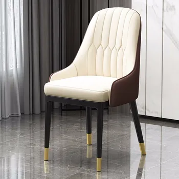 Дизайнерски стол с облегалка за скандинавски трапезария, Удобен Стол за съвременните хора, Възглавница за седалка в хотелската спалня, Набор от аксесоари за маса и стол