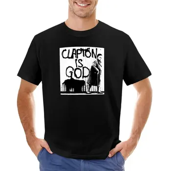Клептън is God - тениска, черно на бяло, тениска за момче, скъпа дрехи, дизайнерска тениска за мъже