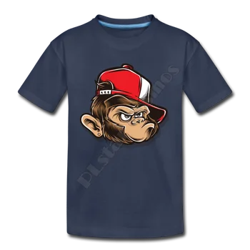 Детска тениска с Изображение на Маймуна, Детска тениска с 3D принтом за момчета и Момичета, Летни тениски със Забавни Животни, Къс ръкав 02