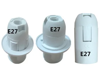 Основата E27 пластмасов битумен притежателя на лампата E27 резба на притежателя на лампата E27 полурезьбовой притежателя крушка E27 с пълна резба основа e27 Имат дупка