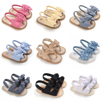 летни сандали за бебета момичета и момчета от 0-18 м, corkboard обувки на плоска подметка с пеперуди от различни красиви цветове