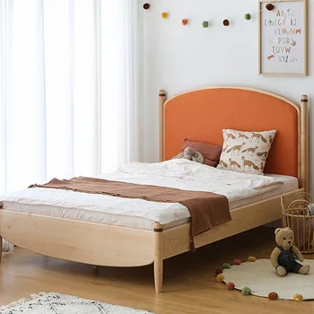 Мебели за дома, мебели за спалня, легла от масивно дърво, нова детска легло в китайски стил, бебешко легло от черешово дърво, 120*200 см, разпродажба