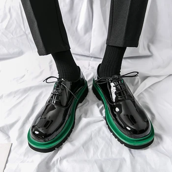 Невидим който увеличава растежа на 6 см лачена кожена обувки за мъже, екстравагантен елегантен модел обувки за булката, мъжки обувки бизнес