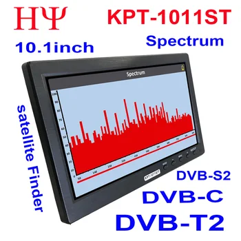 KPT-1011ST DVB-S2 на DVB-T2, DVB-C Разход 10.1-инчов LCD сателитна търсещия, Измерване на спектрален анализ MP4 Hevc (H. 265)AVS/AVS + Търсене на сигнала