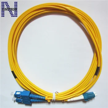 Безплатна доставка!Оригинален нов двухшпиндельный пач кабел LC-UPC SC-UPC с 2-жильной оптична джъмпер, един режим, 1/2/3/5 м