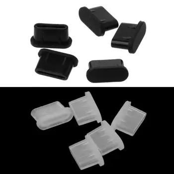 5 бр. прахоустойчив, connector Type-C, USB порт за зареждане, защитна силиконова капачка за samsung, аксесоари за смартфони
