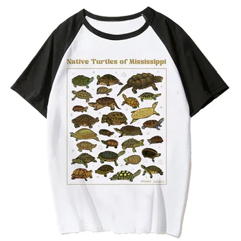Тениска Native Turtles, дамски градинска дрехи, дизайнерска тениска Y2K, графична дрехи за момичета