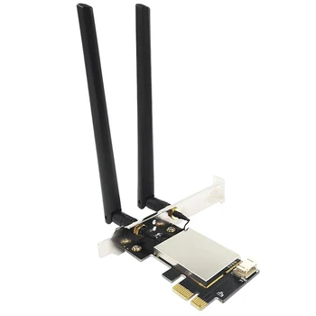 PCIE WiFi Card Bluetooth Адаптер Двухдиапазонная Безжична Мрежова Карта Repetidor Adaptador за Настолен КОМПЮТЪР Wi-Fi Антена, 2 M.