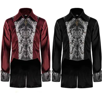 Мъжки яке, пролетно-есенна новост, европейската и американската мода, цветова гама, ретро пънк стил, ежедневното палто голям размер