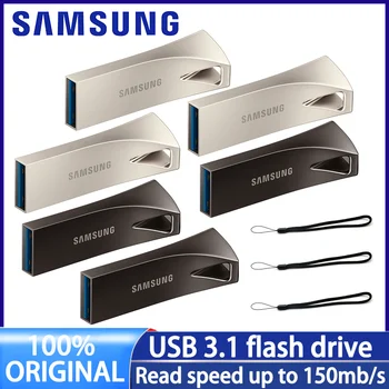 Samsung 100% Оригинален USB Флаш памет от 64 GB 128 GB, 256 GB USB 3,1 Мини-Диск Високоскоростно устройство за съхранение на USB Флаш устройство 400 MB/S.