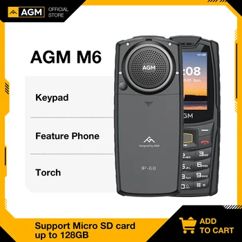 M6 AGM 4G Отключени Телефон IP68 С Кнопочной Клавиатура, Телефон 2500 mah, Здрав Телефон С Две SIM-карти, Мобилен Телефон и За Възрастните Хора