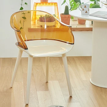 Скандинавските акрилни прозрачни трапезни столове Творчески призрачни столове за кухня за Обяд стол Мебели за дома пластмасов кристална стол