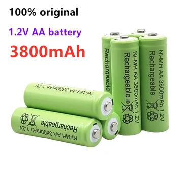 4-40 бр 100% чисто Нов оригинален AA 3800 ма 1,2 На Качествена акумулаторна батерия AA 3800 mah Ni-MH акумулаторна батерия 1,2 В 2A