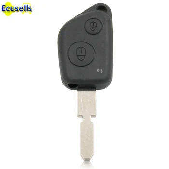 Калъф за дистанционно ключ, подходящи за PEUGEOT 406 306 Fob, неразрезное нож за ключове, чанта за носене на 2 бутона, ключодържател