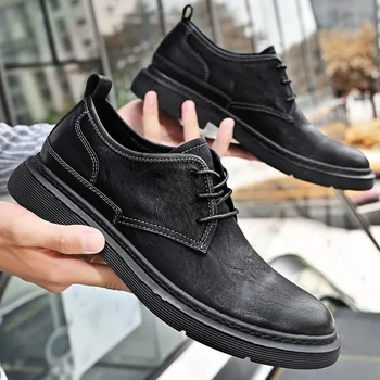 Мъжки ежедневни обувки; мъжки oxfords ръчна изработка, модел обувки с перфорации тип 