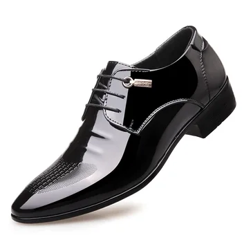 Мъжки модел Обувки от лачена Кожа, Обувки-Oxfords За Мъже, Бизнес Обувки Zapatos De Hombre De Vestir, Официалните Обувки За Мъже, Sapato Social