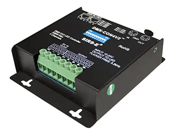 4-Канален CV DMX PWM Декодер за RGB и RGBW led осветление 12-24 vdc 10А към канала на Водача Димер Контролер DMX-CON4V2