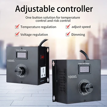 10000 Вата AC220V Регулатор на електрическото напрежение, Контролер, преобразувател, електронен высокомощный регулатор, трансформатор Ac напрежение