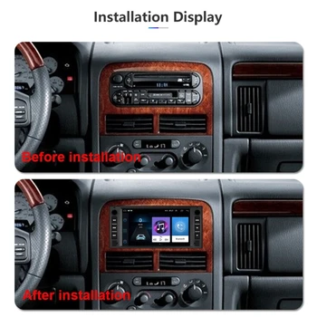 Автоматично GPS радио, 7-Инчов стереомузыкальный Usb цифров Bluetooth-съвместими Аудио-Стерео Мултимедиен плеър За-Dodge 2013-2018