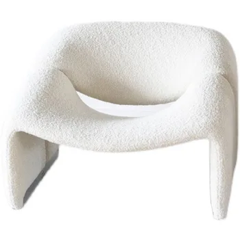 Култов класически дизайн, стол за почивка в лобито на хотела специална форма, дизайнерско офис стол с тъканната тапицерия в скандинавски стил