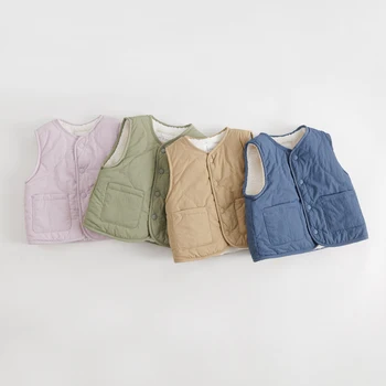 MARC & JANIE, памук жилетка с подплата, за момчета и момичета, детски блузи за зимата 231170